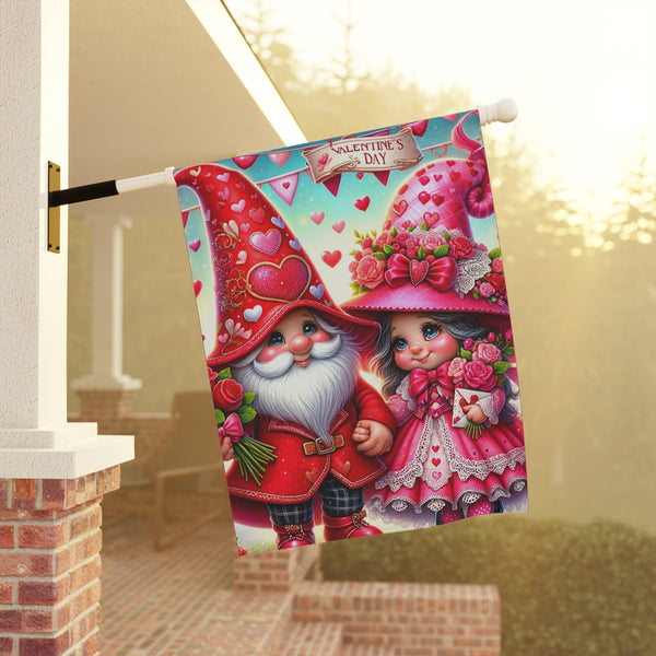 Gifts for Gardeners: Valentine's Day Gnome Garden Flag & House Banner