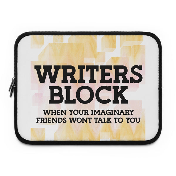 Writer's Block Laptop Sleeve, 5 Sizes Creative Gift for Writers Authors Tools
