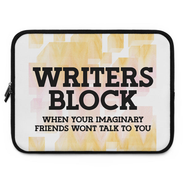 Writer's Block Laptop Sleeve, 5 Sizes Creative Gift for Writers Authors Tools