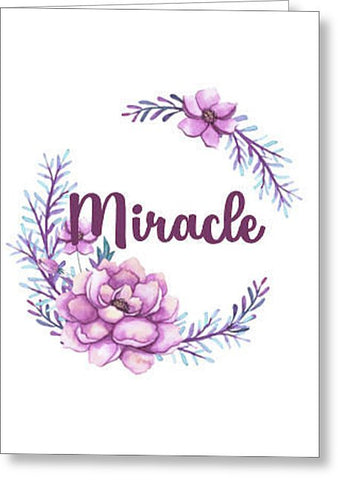 Miracle Inspirational Blank Note Card, Greeting Card with Envelope