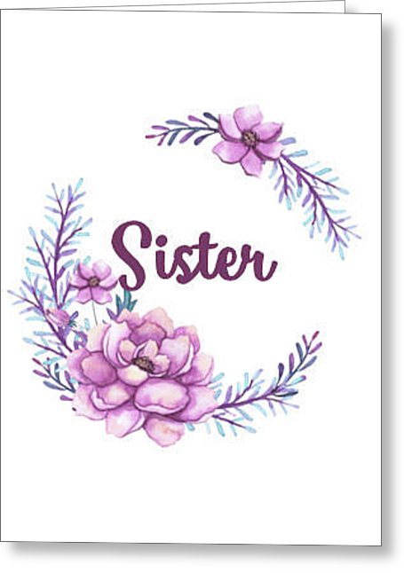 Sister Blank Note Card, Greeting Card with Envelope