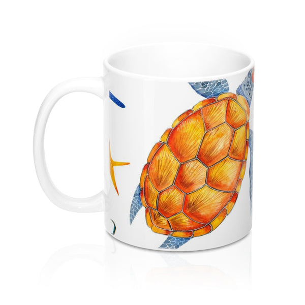 Sea Turtle Tropical Coffee Mugs 11oz Beach Theme Ceramic