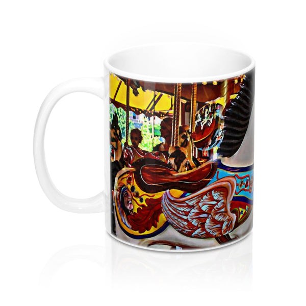 Seattle Carousel Horse Coffee Mugs 11oz Ceramic