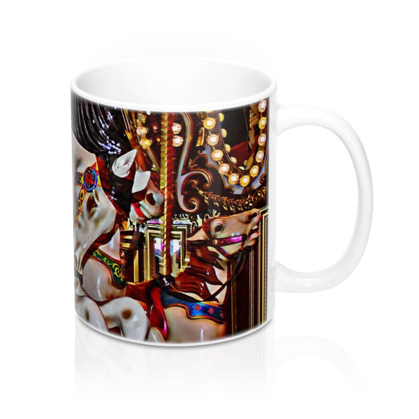 Seattle Carousel Horse Coffee Mugs 11oz Ceramic