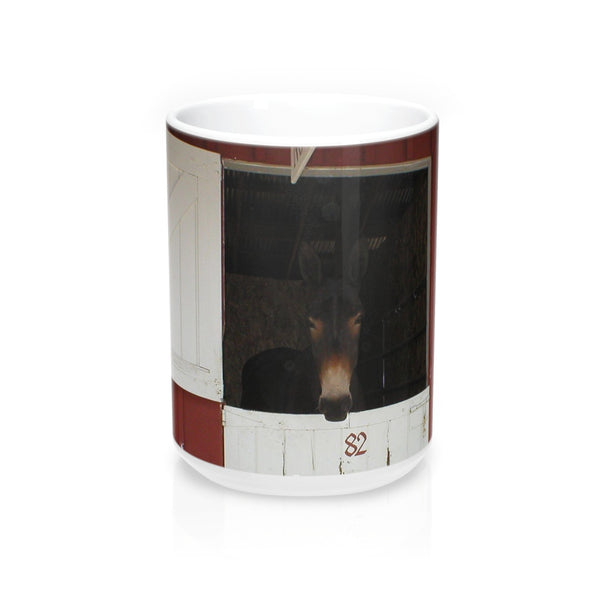 Mule in Barn Coffee Mugs 15oz Ceramic