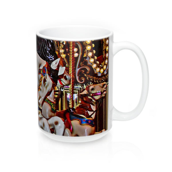 Seattle Carousel Horse Coffee Mugs 15oz Ceramic