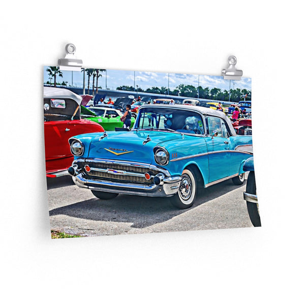 1957 Chevrolet Bel Air Custom Car Hot Rod Wall Art Poster Print