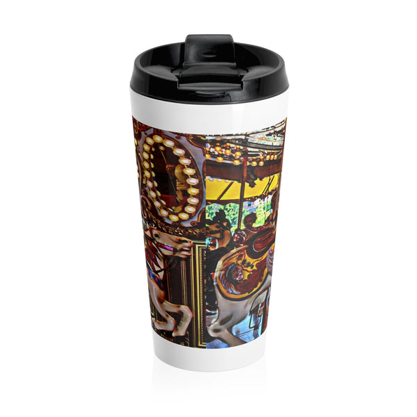 Seattle Carousel Horse Stainless Steel Travel Mugs 15 oz