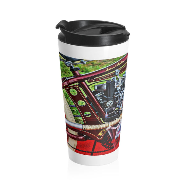 Indian Motorcycle Bicycle Motor Stainless Steel Travel Mug 15 oz