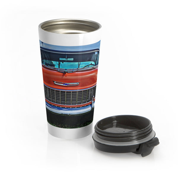 1955 Chevrolet Tri-Five hot rod stainless steel travel mug