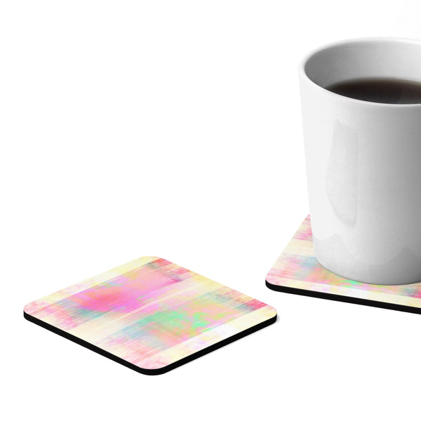 Watercolor Blend Square Hardboard Coaster Set - 4pcs