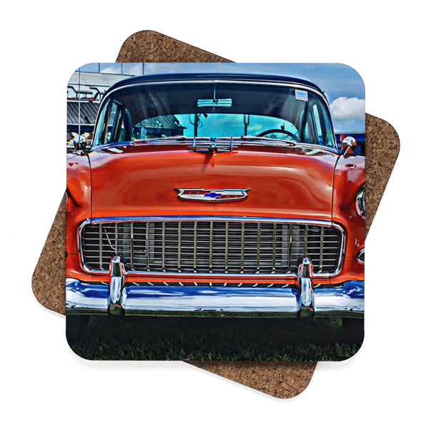 Tri-Five Square Hardboard Coaster Set - 4pcs