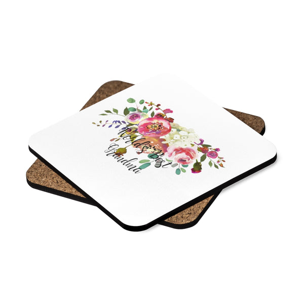 World's Best Grandma Square Hardboard Coaster Set - 4pcs