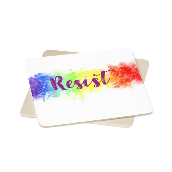 Resist Square Paper Coaster Set - 6pcs