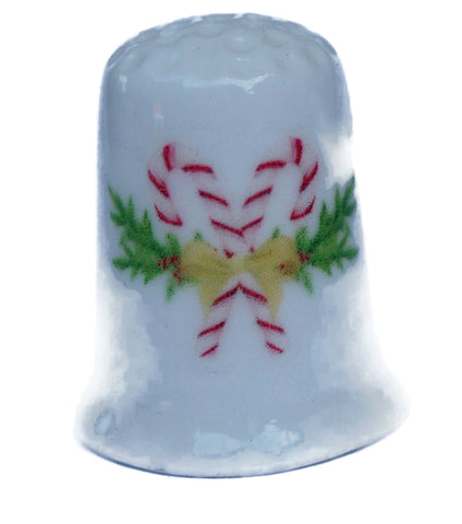 Candy Cane Christmas Collectible Thimbles Decorative Handmade