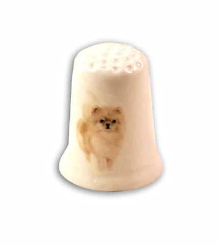 Pomeranian Dog Handmade Collectible Thimbles