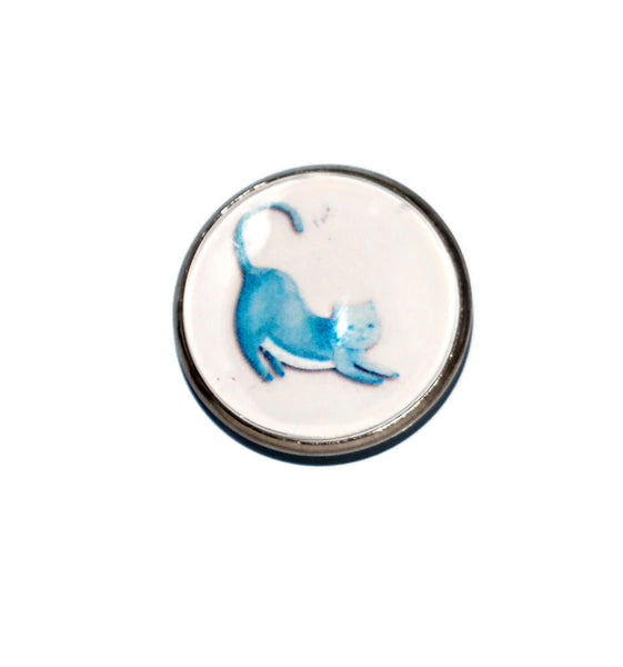 Blue Cat Kitchen Magnets for Fridge, Refrigerator Magnets