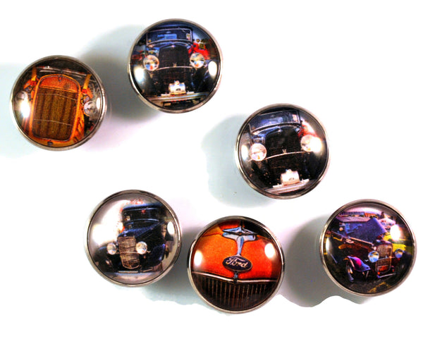 Set of 6 1932 Ford Refrigerator Kitchen Magnets, Fridge Magnets