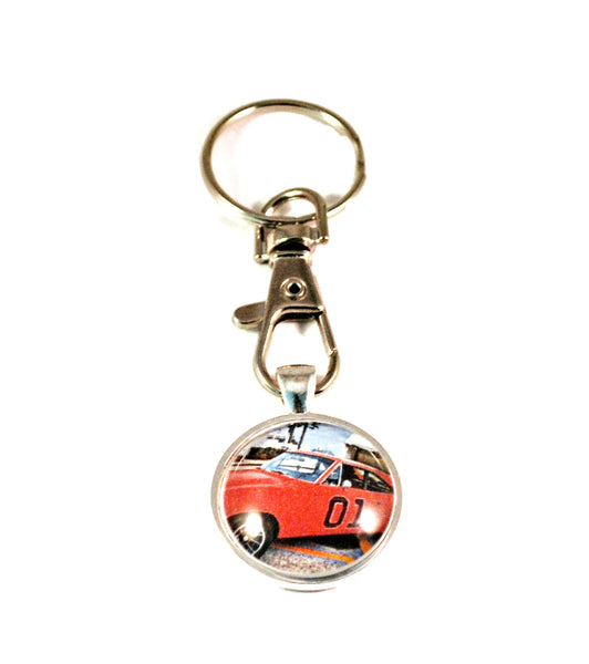 General  Lee 1969 Dodge Charger Muscle Car Hot Rod Keyrings for Men