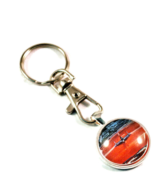 1955 Chevrolet Tri-Five Hot Rod Keychain KeyRings for Men