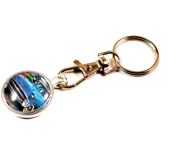 1957 Chevrolet Tri-Five Hot Rod Vintage Auto Key Chain Keyrings for Men