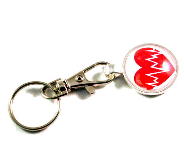 RN Nurse Heartbeat Keyrings for Women
