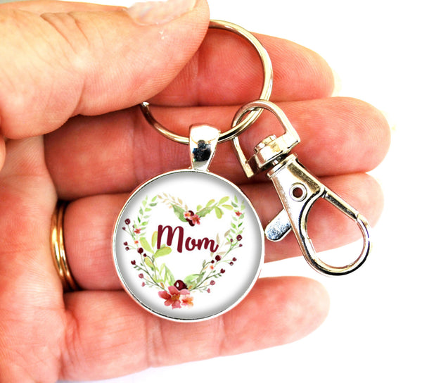 Mom Women's Purse Charm Keychain Handmade Keyrings for Women
