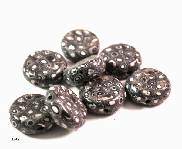 Black and White Flat Coin Handmade Polymer Clay Beads –  BlueMorningExpressions