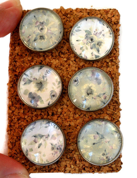 Large Blue Rose Decorative Push Pins Thumbtacks and Corkboard Pushpins for Bulletin Boards
