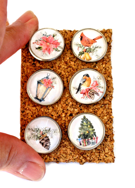 Large Christmas Thumbtacks and Corkboard Pushpins for Bulletin Boards