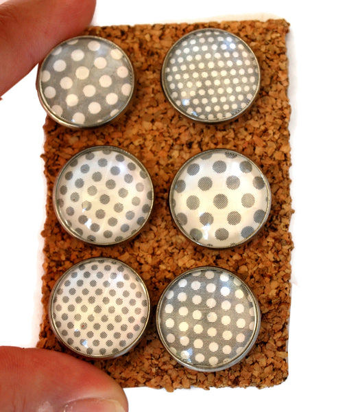 Large Grey Dot Decorative Push Pins Thumbtacks and Corkboard Pushpins for Bulletin Boards