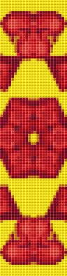 Red and Yellow Bookmark Counted Cross Stitch Patterns