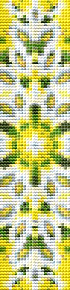 Blue and Yellow Bookmark Counted Cross Stitch Patterns