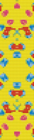 Yellow Bookmark Counted Cross Stitch Patterns