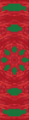 Red and Green Bookmark Counted Cross Stitch Patterns