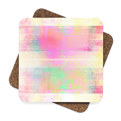 Watercolor Blend Square Hardboard Coaster Set - 4pcs