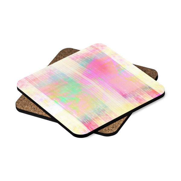 Watercolor Blend Square Hardboard Coaster Set - 4pcs