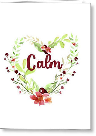 Calm Inspirational Blank Note Card, Greeting Card with Envelope