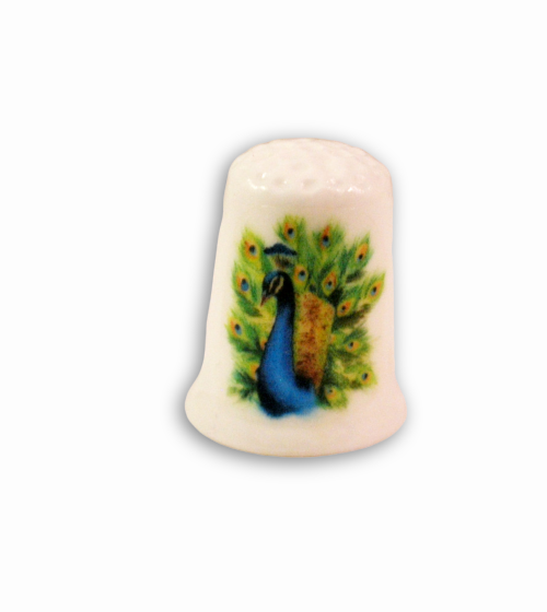 Peacock Handmade Collectible Thimbles