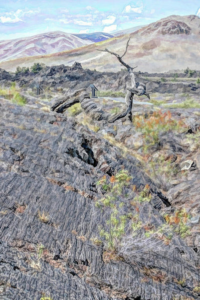 Craters Of The Moon Art Poster Print National Park Idaho