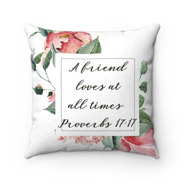 Friendship Bible Verse Decorative Throw Pillows 4 sizes Polyester