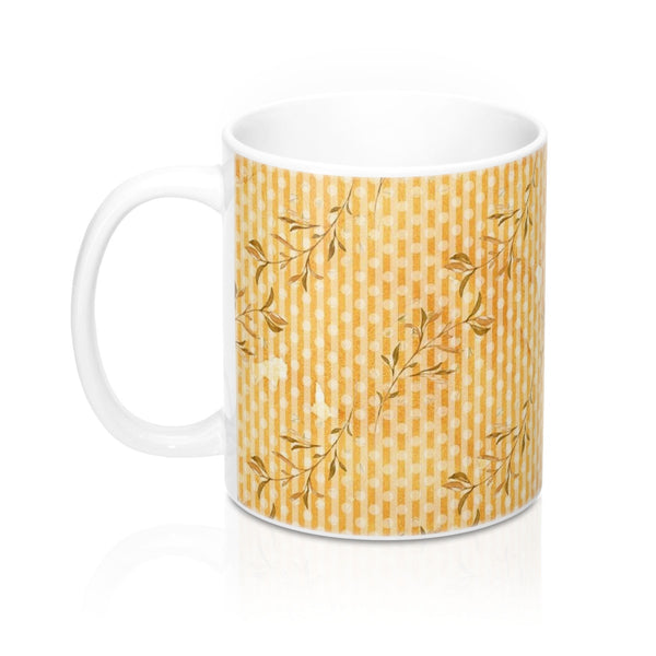 Fall Color Leaves in Brown Coffee Mug 11oz