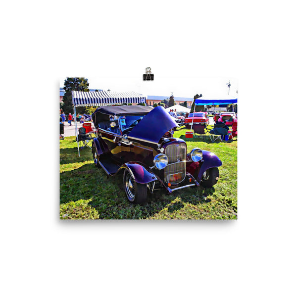 1932 Ford Hot Rod Poster Matte Print for Guys Home Office Garage Wall Art