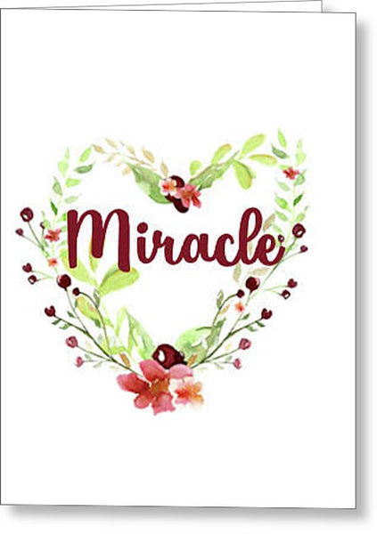 Miracle Inspirational Blank Note Card, Greeting Card with Envelope