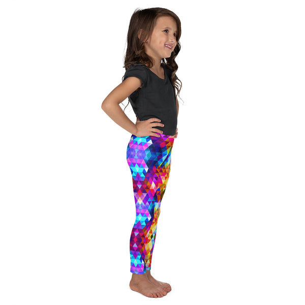 Colorful Triangle Shape Pattern Leggings for Little Girls Size 2T to 7