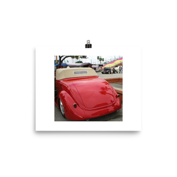 1937 Ford Roadster Hot Rod Poster Art for Guys Matte Finish Wall Art