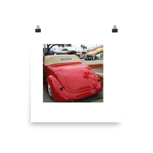 1937 Ford Roadster Hot Rod Poster Art for Guys Matte Finish Wall Art
