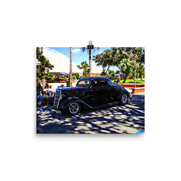 1935 Ford Hot Rod Art Poster Print Wall Art
