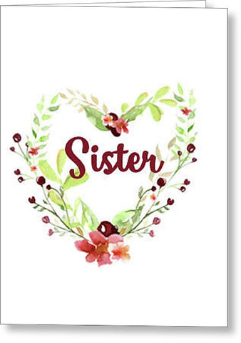 Sister Blank Note Card, Greeting Card with Envelope