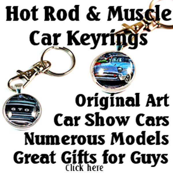Hot Rod and Muscle Car Keyrings for Guys